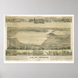 Clear Lake, CA. Panoramic Map (0289A) Print