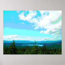 Clear Lake from Clear Lake Butte Fire Lookout Poster