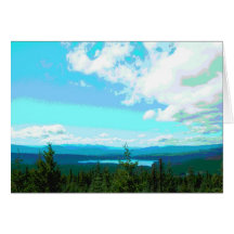 Clear Lake Posterized Greeting Card