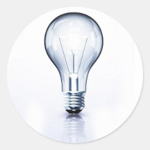 clear light bulb sticker