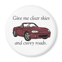 Clear Skies & Curvy Roads- Copper Red magnets by ShowMeWrappers Clear Skies & Curvy Roads- Copper Red magnets