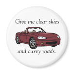 Clear Skies & Curvy Roads- Copper Red magnets