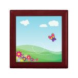 Clear Skies Spring Day: Butterflies and Wildflower Jewelry Boxes