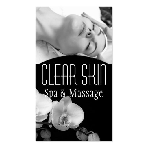Clear Skin Dermatologist Facial Massage Spa Business Card Template