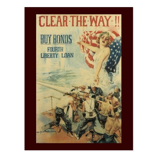 Clear The Way World War II Postcard