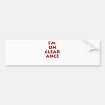 CLEARANCE BUMPER STICKER