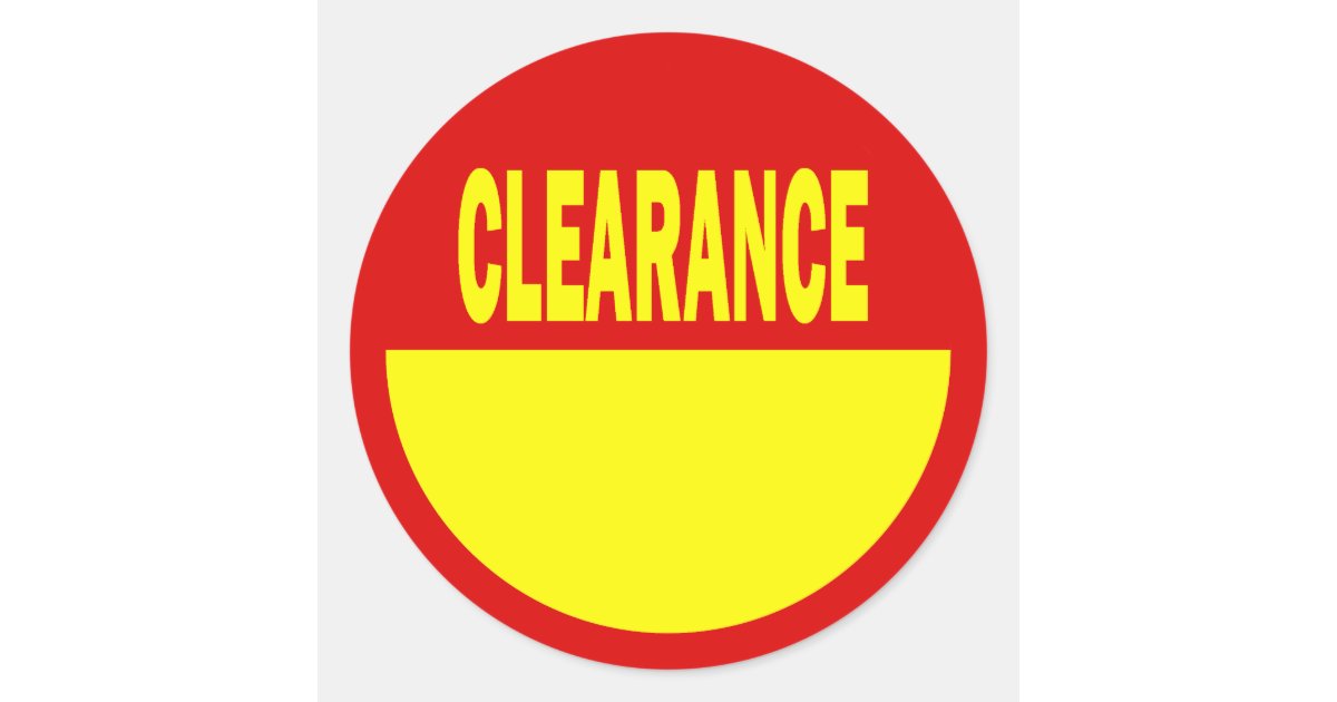 Clearance Retail Stickers Zazzle