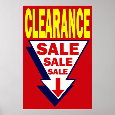 Clearance Sale Posters