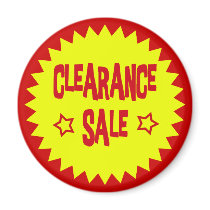 CLEARANCE SALE RETAIL BADGE REFRIGERATOR MAGNET
