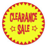 CLEARANCE SALE RETAIL BADGE STICKER