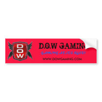 ClearBGlogo, WWW.DOWGAMING.COM, D.O.W GAMING, G... Bumper Stickers