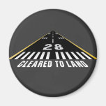 Cleared To Land Runway Refrigerator Magnet