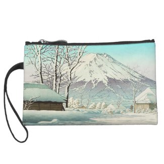 Clearing after Snow at Oshiono Hasui Kawase Wristlet Purse