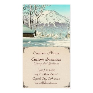 Clearing after Snow at Oshiono Hasui Kawase Business Card Templates