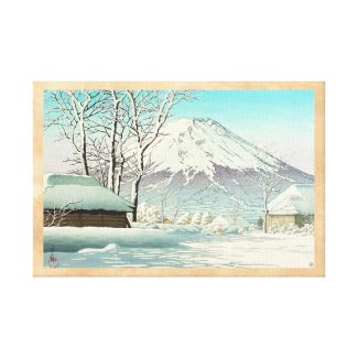 Clearing after Snow at Oshiono Hasui Kawase Stretched Canvas Prints