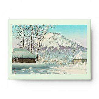 Clearing after Snow at Oshiono Hasui Kawase Envelope