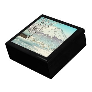 Clearing after Snow at Oshiono Hasui Kawase Keepsake Boxes