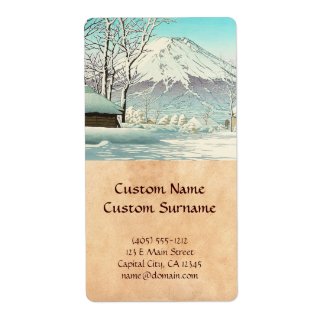 Clearing after Snow at Oshiono Hasui Kawase Shipping Label