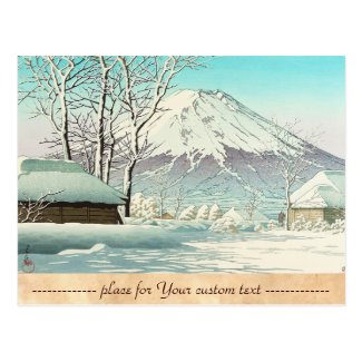 Clearing after Snow at Oshiono Hasui Kawase Post Card