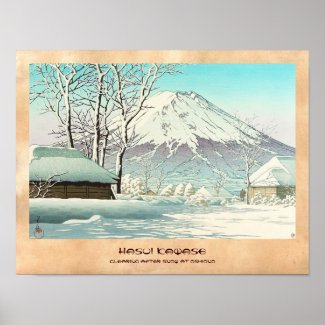 Clearing after Snow at Oshiono Hasui Kawase Poster