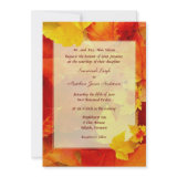 Clearly Fall Border 5x7 Wedding Invitations invitation