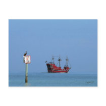 Clearwater Beach Pirate Cruise Postcard