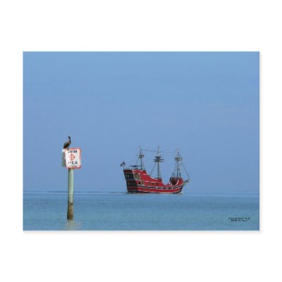 Clearwater Beach Pirate Cruise Postcard by hopefulone