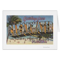 Clearwater, Florida - Large Letter Scenes 2 Greeting Cards
