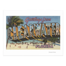 Clearwater, Florida - Large Letter Scenes 2 Post Card