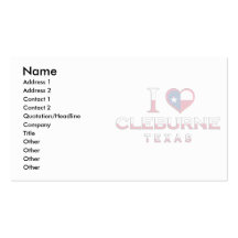 Cleburne, Texas Business Card Templates