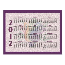 Clef Bouquet 2012 Calendar Postcards