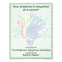 Clef Bouquet Concert Invitation