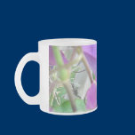 Clematis Art Frosted Glass Mug