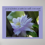 Clematis Flower Kindness Inspirational Poster