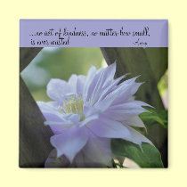 Clematis Inspirational Kindness Quote Magnet magnets