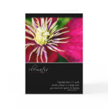 Clematis with Georgia O'Keeffe Quote