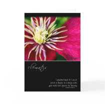 Clematis with Georgia O'Keeffe Quote cards