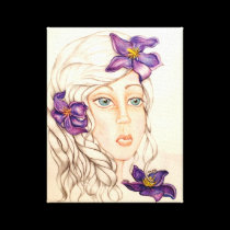 Clematis Wrapped Canvas Fine Art canvas prints