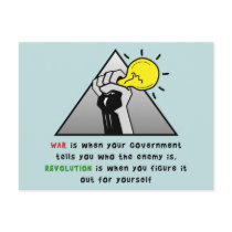 Clench fist solidarity against government tyranny post cards