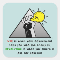 Clench fist solidarity against government tyranny stickers