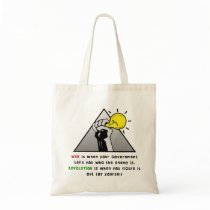 Clenched fist solidarity government tyranny tote bags