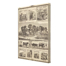 Clenona Stock Farm buildings in Davenport Canvas Print