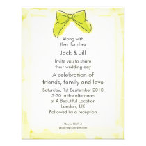 Cleo Bow (lemonlime) 4.25x5.5 invitations