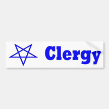 Clergy bumpersticker bumper stickers