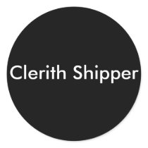 Clerith Shipper, round sticker black