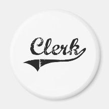 Clerk Professional Job Fridge Magnet