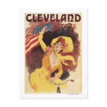 Cleveland Bicycles American Girl in Yellow Post Cards