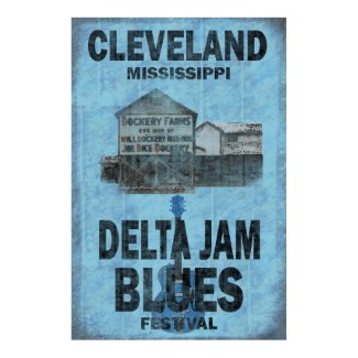 Cleveland Mississippi Blues Poster print