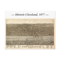 Cleveland Ohio 1877 Map Post Cards