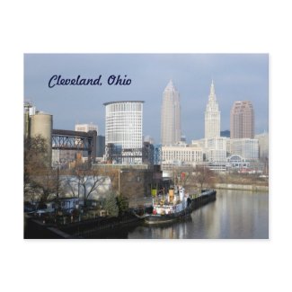 Cleveland,Ohio River View Postcard